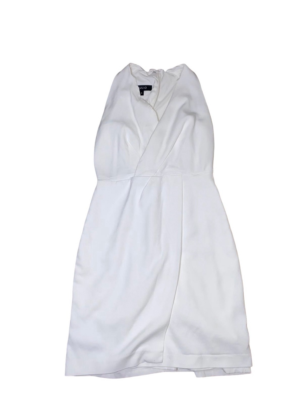 Julio White V-Neck Surplice Wrap Mini Dress Size 4 | Bridal, barchelorette